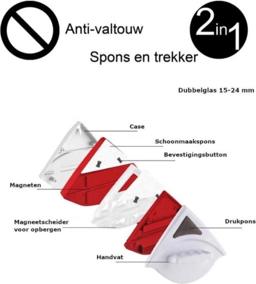 Borvat® | Magnetische Raamwisser | Ruitenreiniger - Afbeelding 7