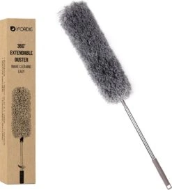 ForDig Telescopische Plumeau Microvezel - Duster Met Telescoopsteel Uitschuifbaar Tot 250 Cm - Wasbaar - 360 Graden Draaibaar