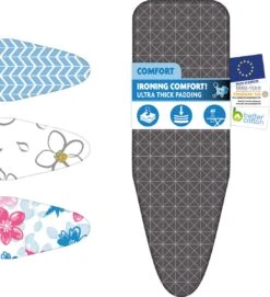 Laundryspecialist 3 Laagse COMFORT Strijkplankhoes - Optimaal Strijkcomfort En Stoomdoorlatend - Maat L/XL Voor Een Breedte Van 39 Tot 53 Cm En Een Lengte Van 120 Tot 141 Cm