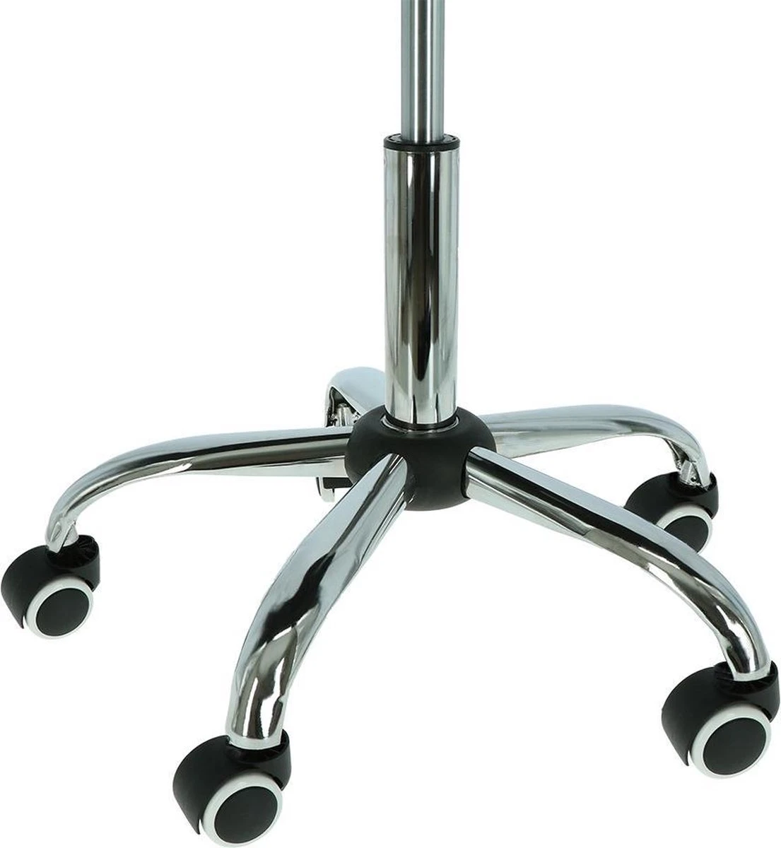 Alora Tabouret Op Wielen - Zadelkruk - Zwart - Kruk – Kapperskruk - Draaikruk - Werkkruk - Verstelbaar - Afbeelding 4