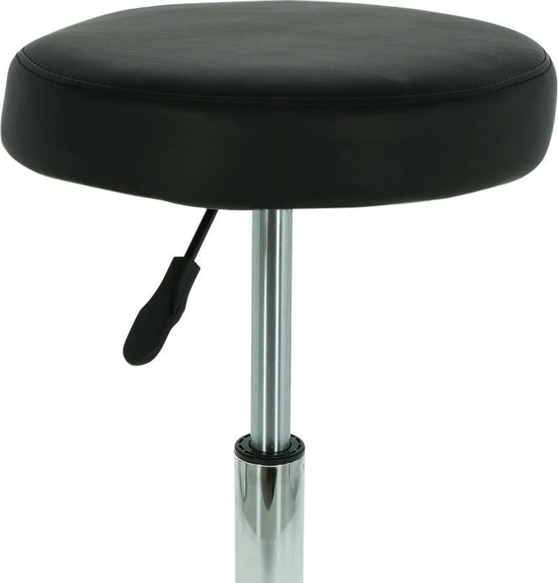 Alora Tabouret Op Wielen - Zadelkruk - Zwart - Kruk – Kapperskruk - Draaikruk - Werkkruk - Verstelbaar - Afbeelding 6