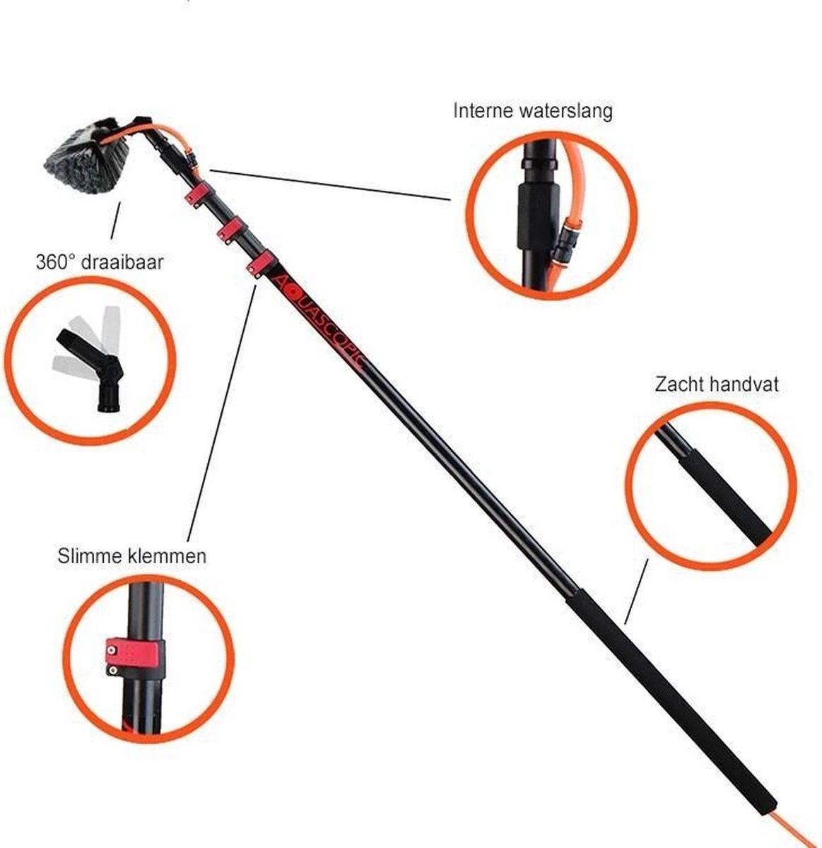 Aquascopic - Telescopische Steel Met Set - 3,6 M - Afbeelding 4