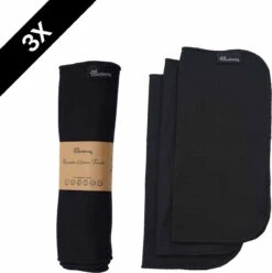 Bamboozy Vaatdoekjes Zwart 3 Stuks Herbruikbaar Keukenpapier Unpaper Towel Bamboevezels Plasticvrij