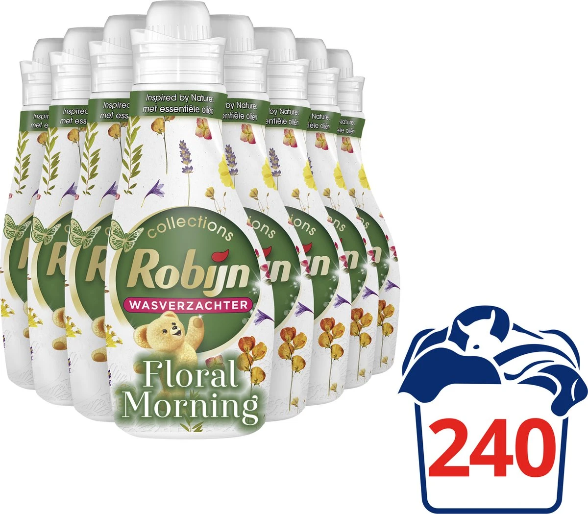 Robijn Floral Morning Wasverzachter - 8 X 30 Wasbeurten - Voordeelverpakking - Afbeelding 3