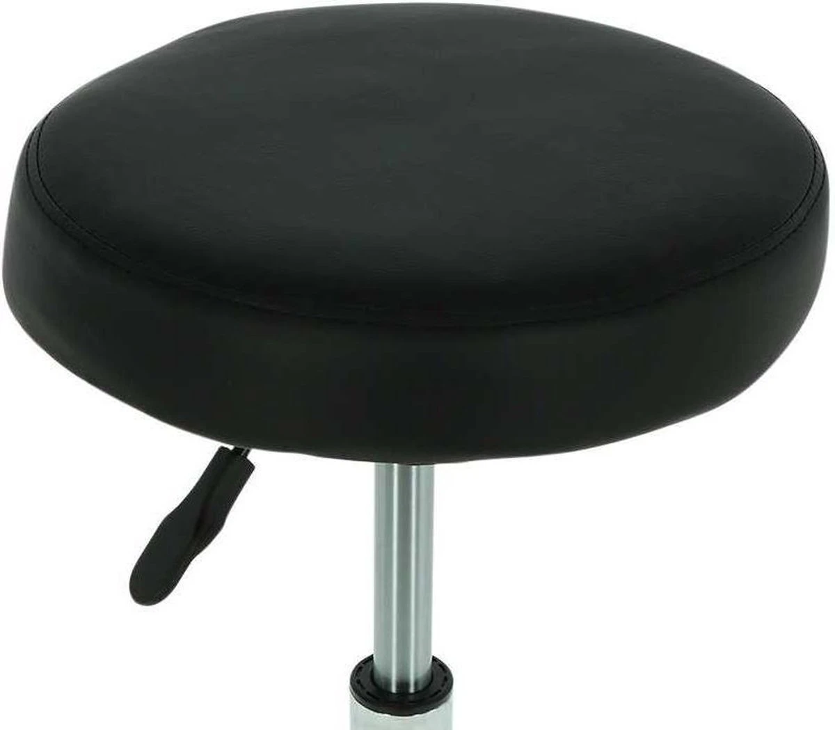 Alora Tabouret Op Wielen - Zadelkruk - Zwart - Kruk – Kapperskruk - Draaikruk - Werkkruk - Verstelbaar - Afbeelding 2
