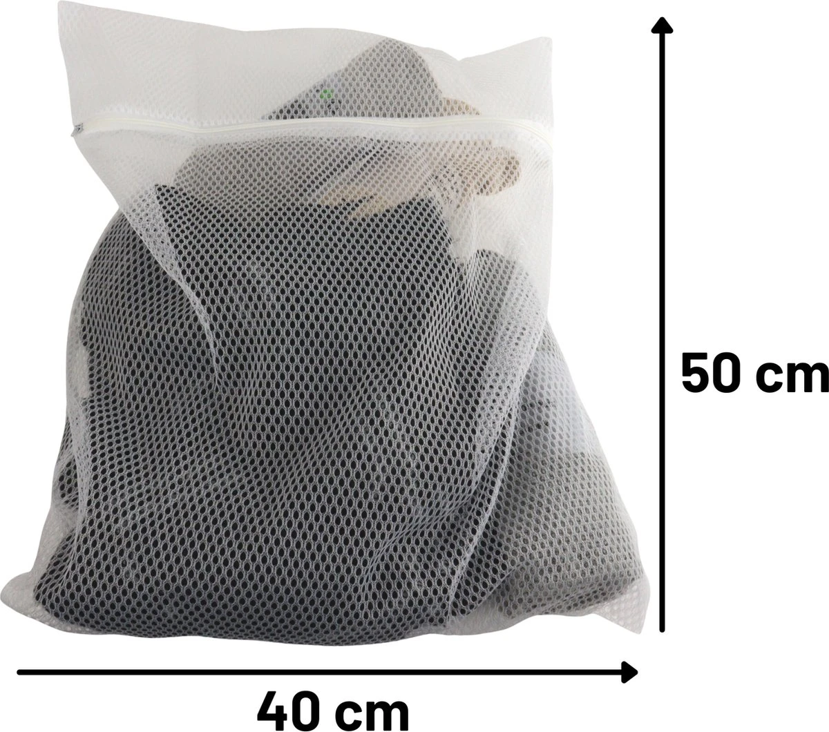 Orange85 Waszakken - 2 Stuks - Ritssluiting - Wit - 50x40 Cm - Polyester - Afbeelding 2