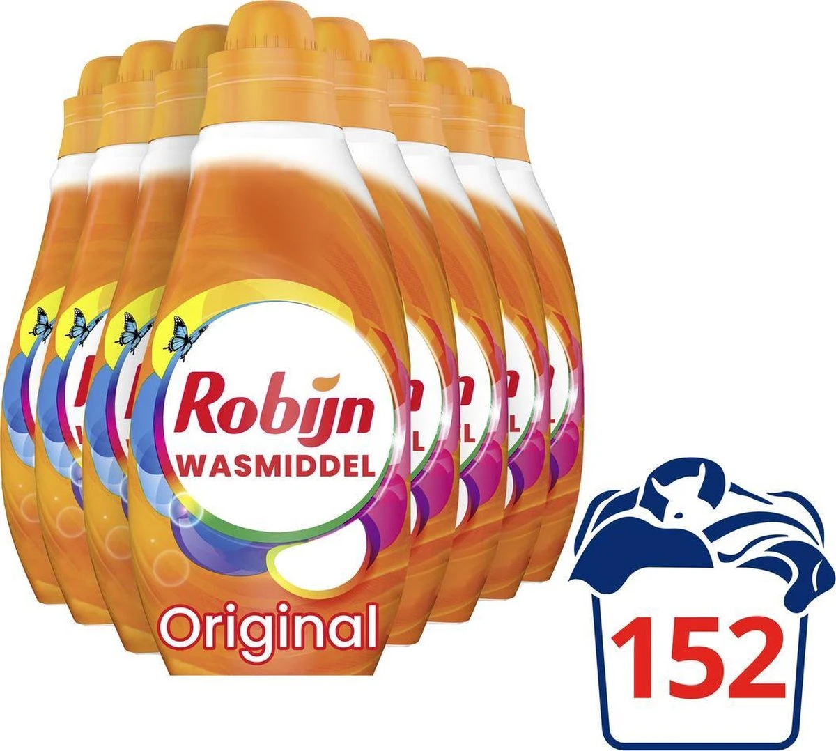 Robijn Klein & Krachtig Color Vloeibaar Wasmiddel - 8 X 19 Wasbeurten - Voordeelverpakking - Afbeelding 4