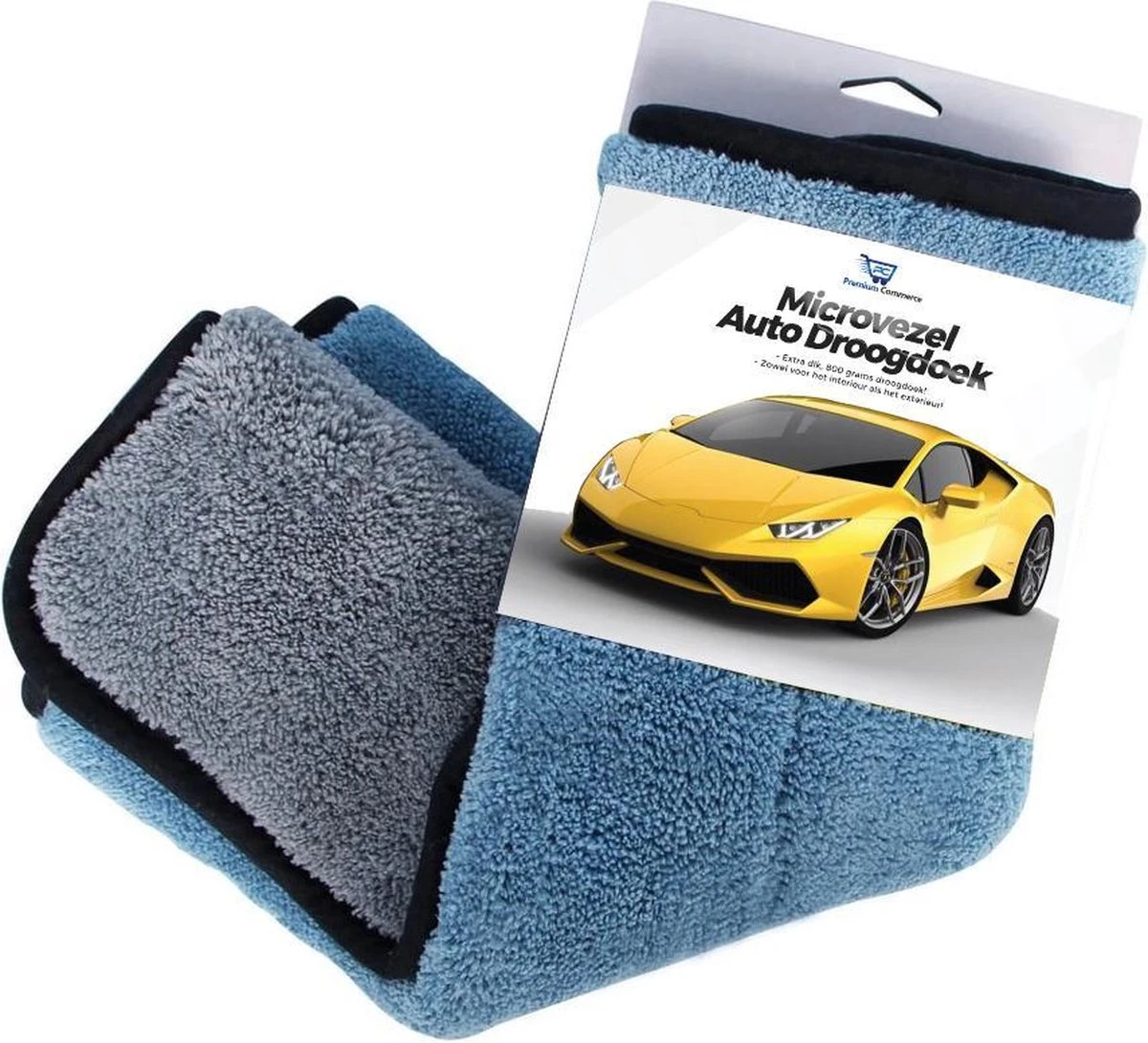 Droogdoek Auto - Watermagneet - Microvezel - Doek - 45 X 38 Cm - Blauw - Super Zacht!