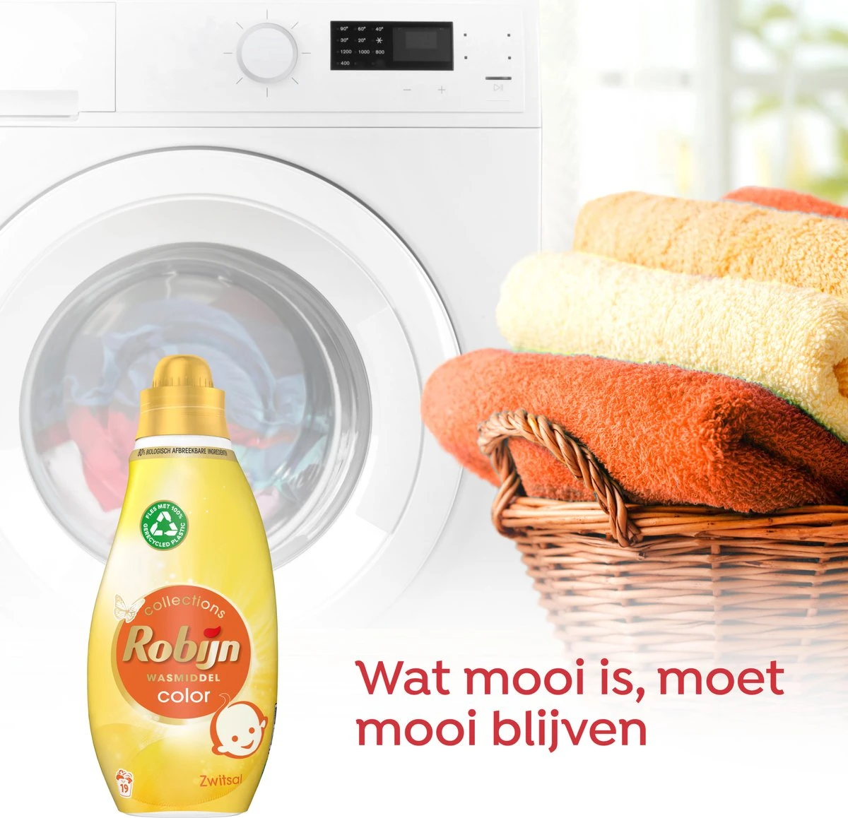 Robijn Klein & Krachtig Collections Color Zwitsal Vloeibaar Wasmiddel 19 Wasbeurten - Afbeelding 4