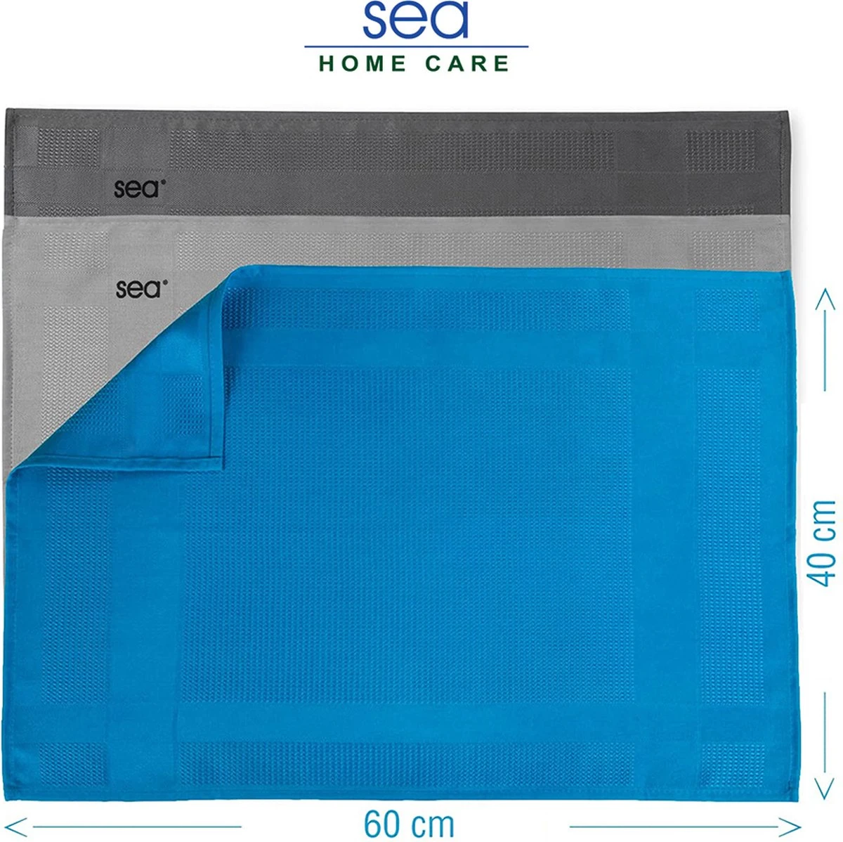 SEA Microvezeldoekjes | 3 SETS | Schoonmaakdoeken | Duurzaam | Microvezel Doek Auto | Reinigingsdoekjes | Microvezeldoeken | Schoonmaakdoekjes | Raamdoeken | 60x40cm | 3x3 Stuks - Afbeelding 2