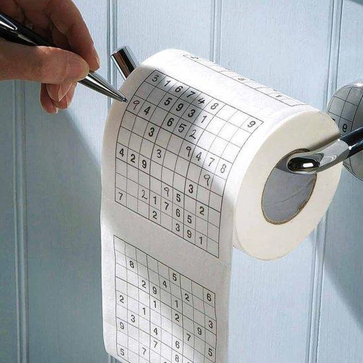 MikaMax Sudoku WC Papier - Sudoku - Iedervel Een Andere Sudoku - Toiletpapier - Puzzels - Puzzel - Afbeelding 5