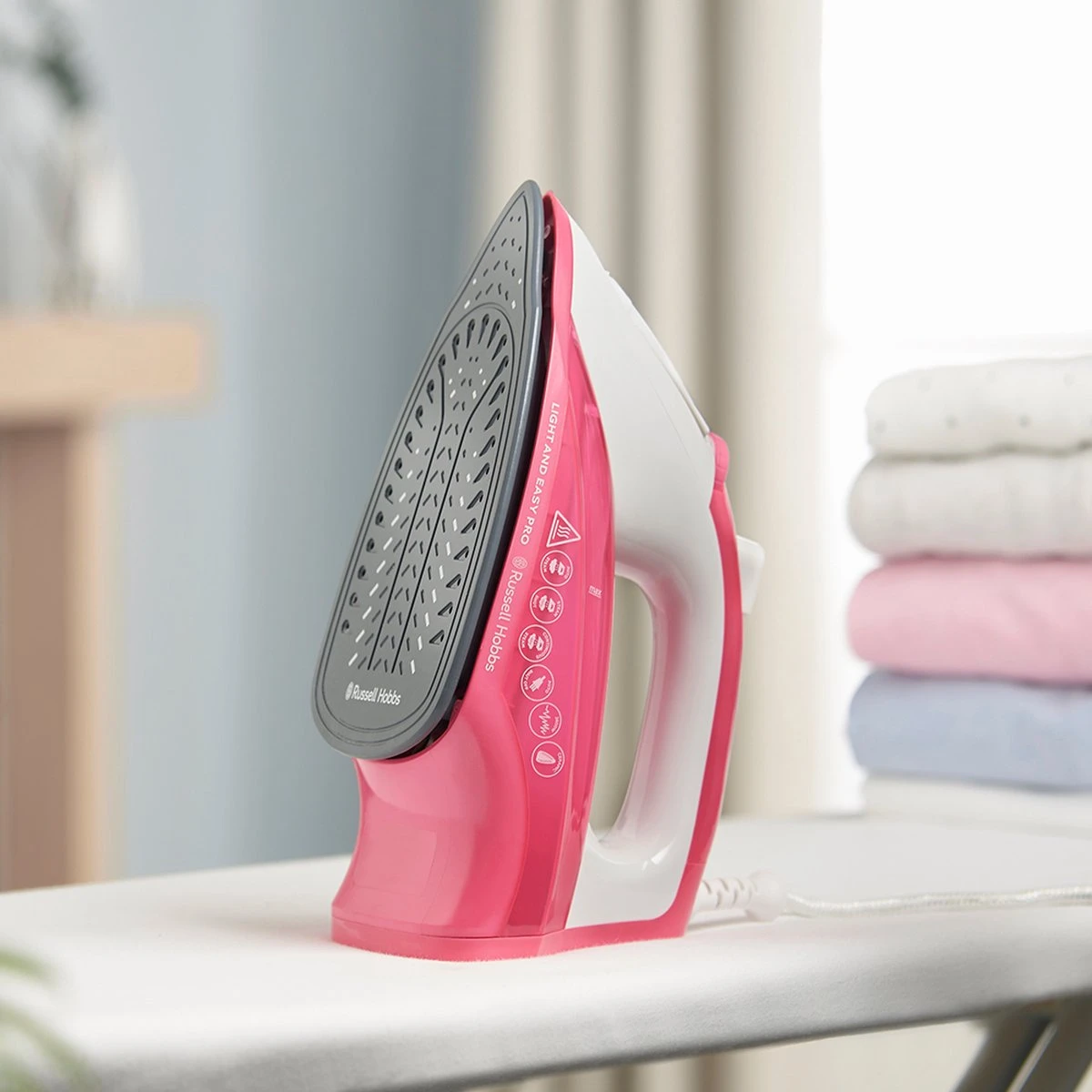 Russell Hobbs Light & Easy Pro Strijkijzer / Stoomstrijkijzer 26461-56 - Roze - Afbeelding 8