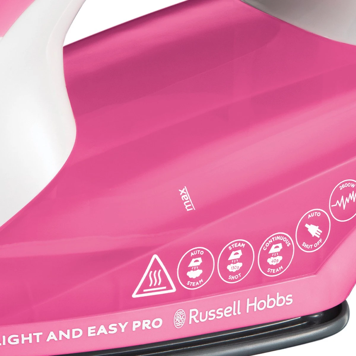 Russell Hobbs Light & Easy Pro Strijkijzer / Stoomstrijkijzer 26461-56 - Roze - Afbeelding 12