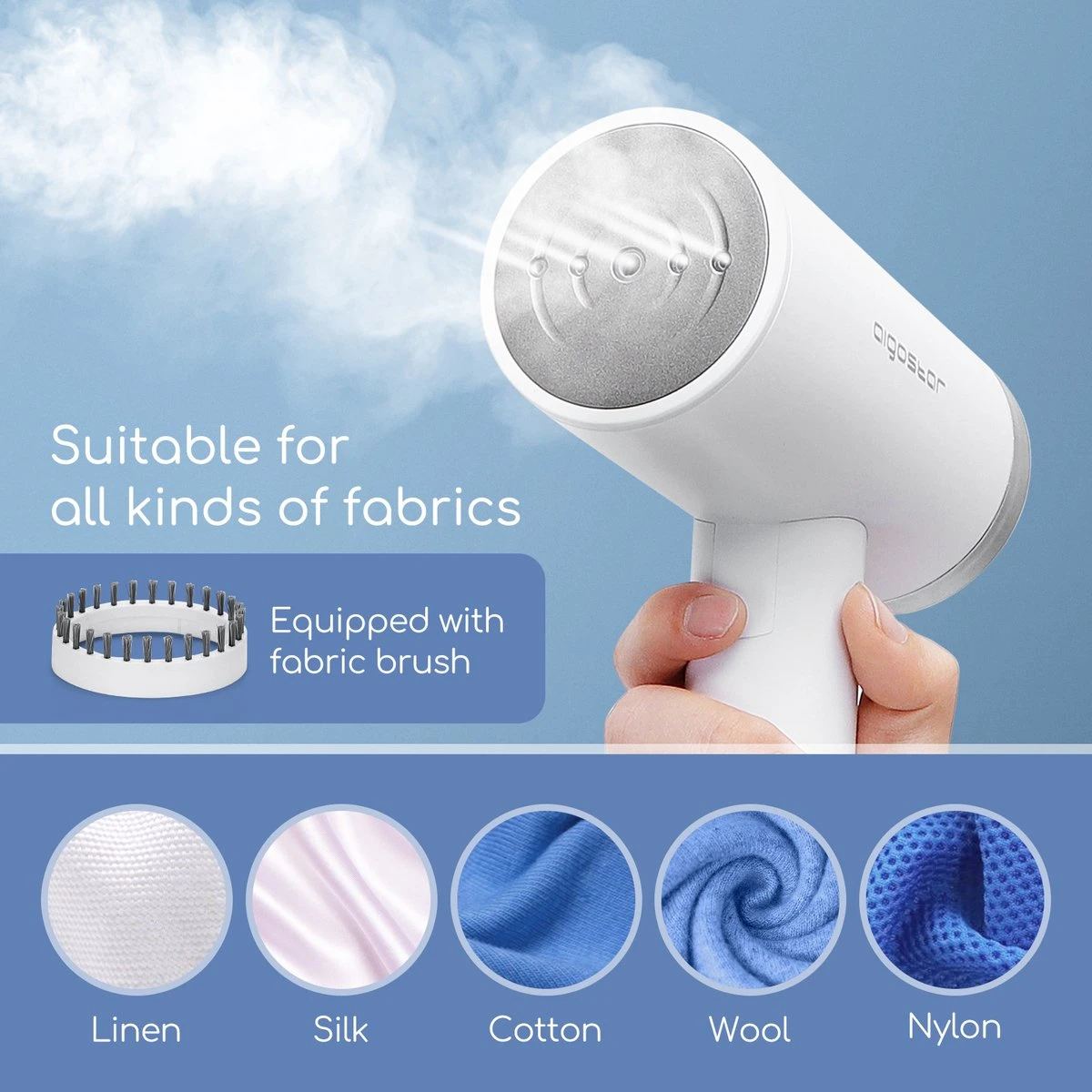 Aigostar Tiny 31RSM - Kledingstomer - Handstomer - 1200W - Wit - Afbeelding 5