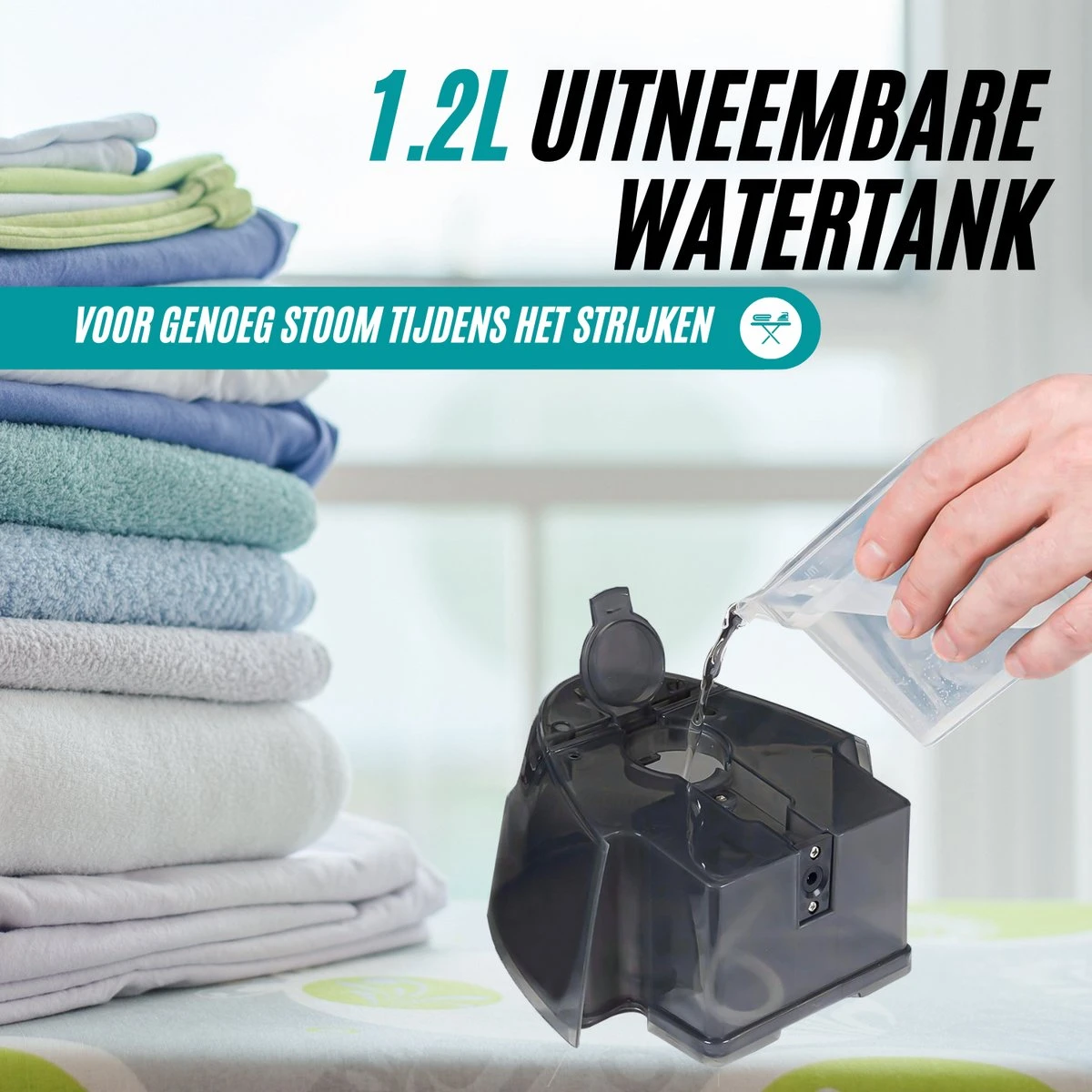 RYER Stoomstrijkijzer Met Stoomgenerator - Iron - Keramische Zoolplaat - Afbeelding 8