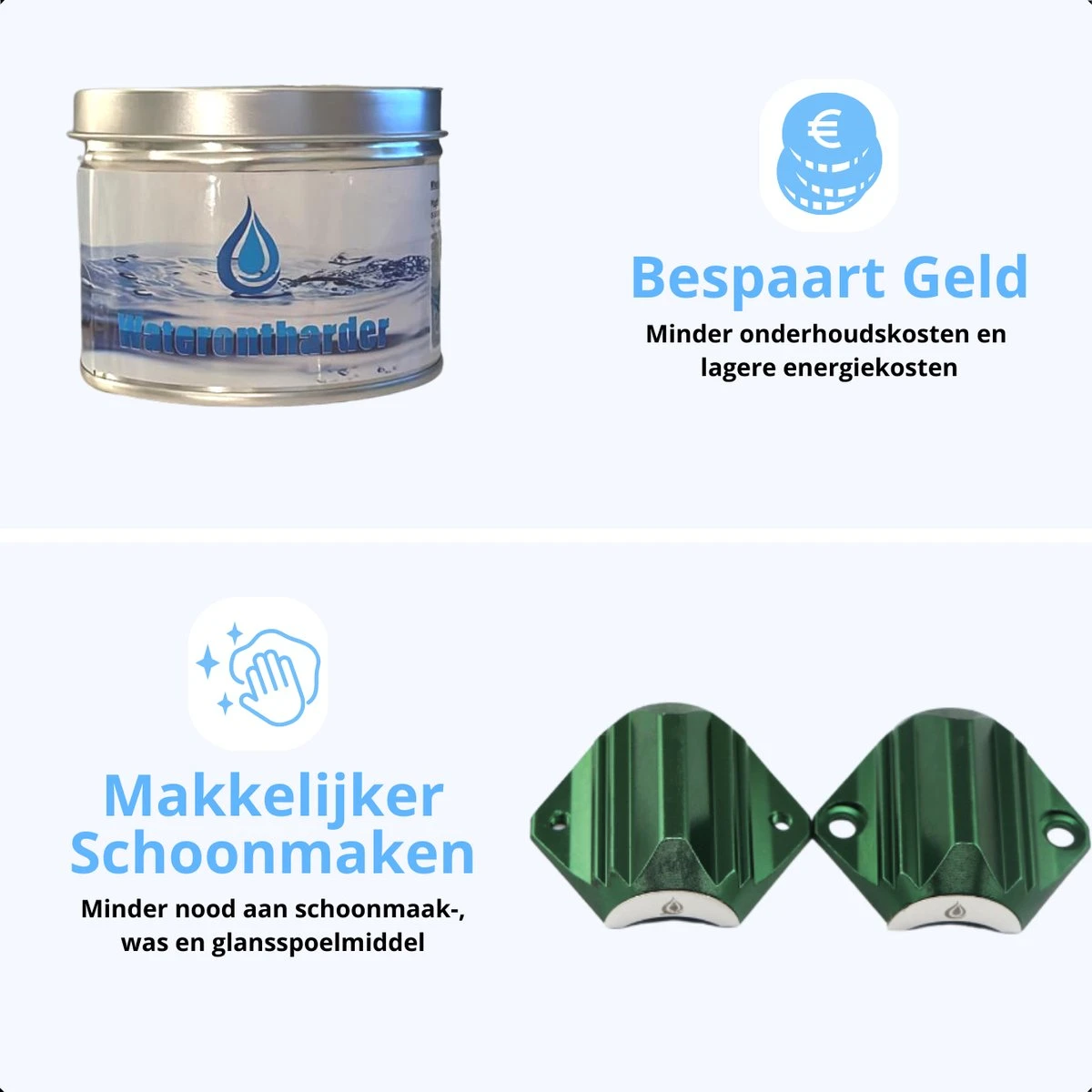 Magnetische Waterontharder - Antikalk - Waterontkalker - Waterverzachter - Douchefilter - Waterontharder Magneet - Groen - Afbeelding 2
