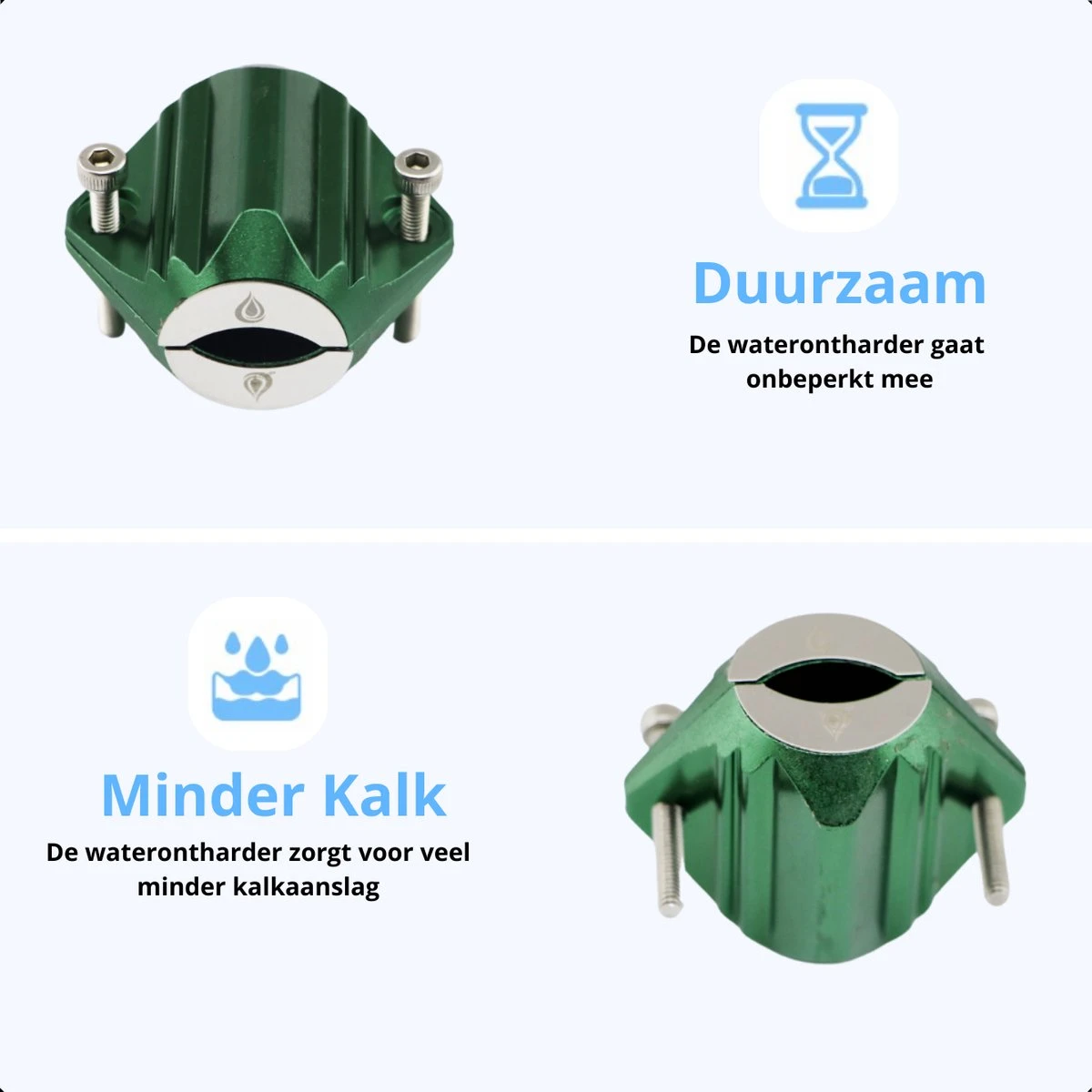 Magnetische Waterontharder - Antikalk - Waterontkalker - Waterverzachter - Douchefilter - Waterontharder Magneet - Groen - Afbeelding 3