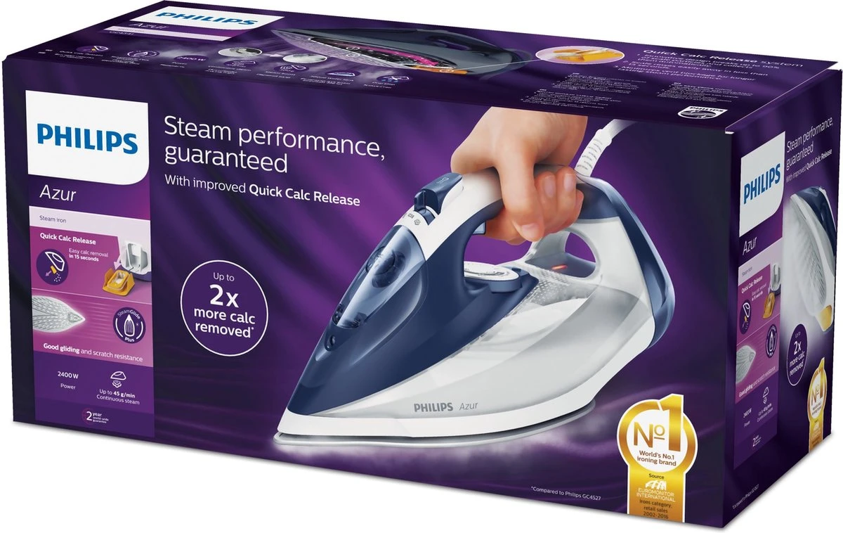 Philips GC4541/20 - Stoomstrijkijzer - Blauw - Afbeelding 8