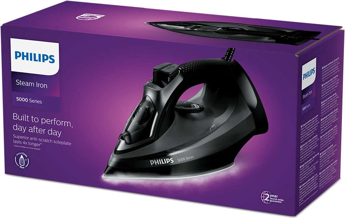 Philips 5000 Series Stoomstrijkijzer, Vermogen Van 2600 W, 45 G/min. Continue Stoom - Afbeelding 3