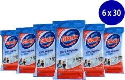 Glorix Doekjes Ocean - 100% Hygiene - 6 X 30 = 180 Vochtige Schoonmaakdoekjes