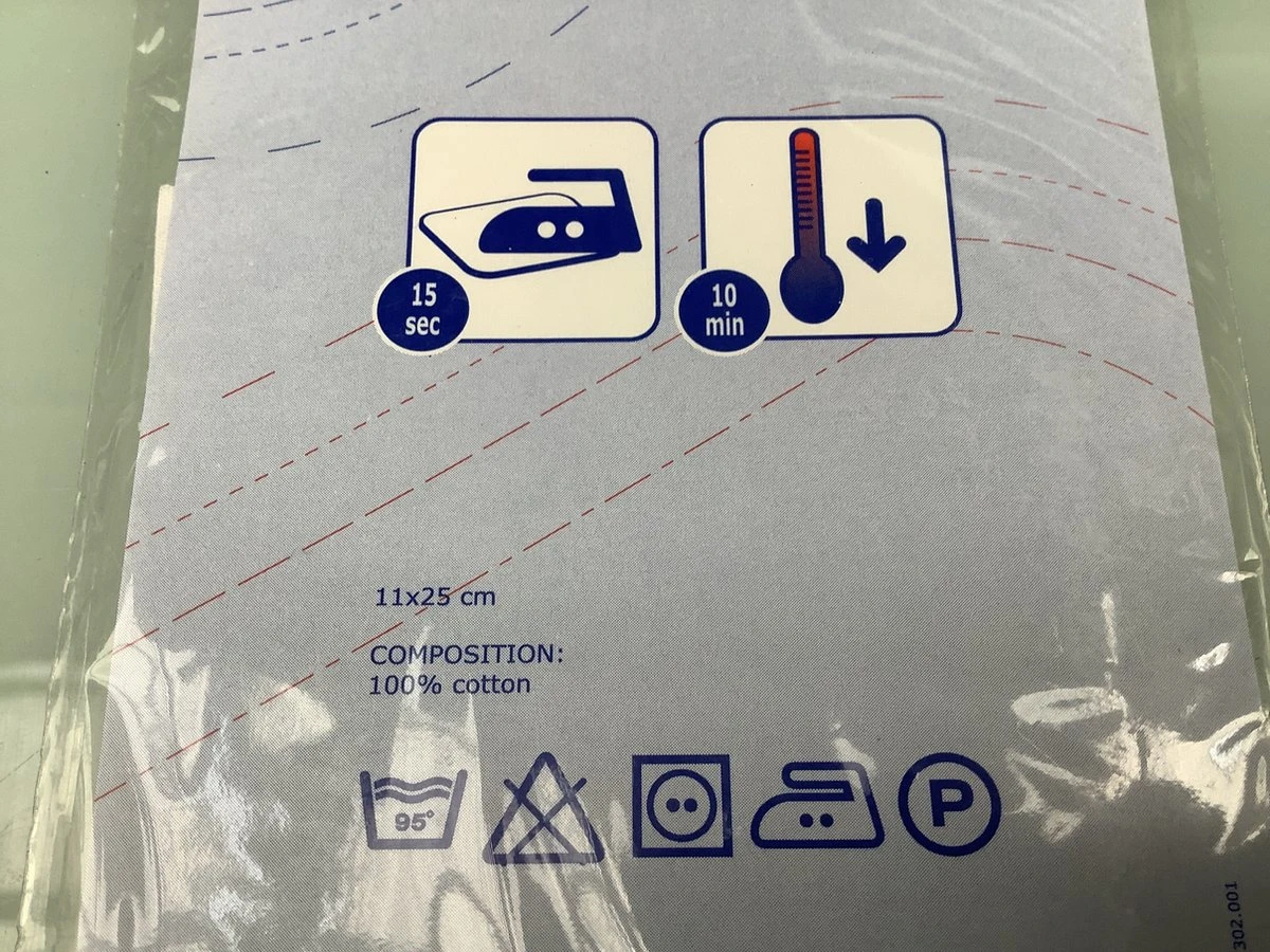 Reparatiedoek Opstrijkbaar Wit 11 X 25 Cm - Afbeelding 2