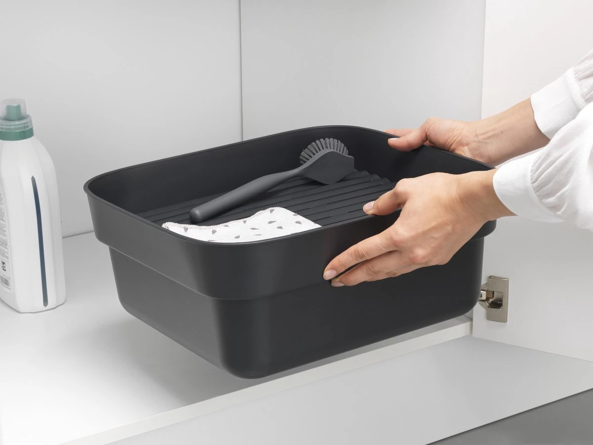 Brabantia SinkSide Afwasbak Vierkant - Met Afdruipschaal - Dark Grey - Afbeelding 3