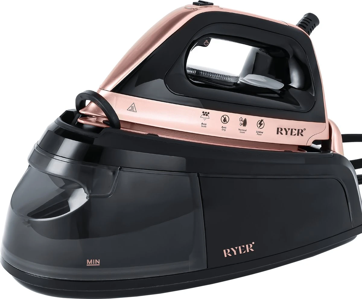 RYER Stoomstrijkijzer Met Stoomgenerator - Iron - Keramische Zoolplaat