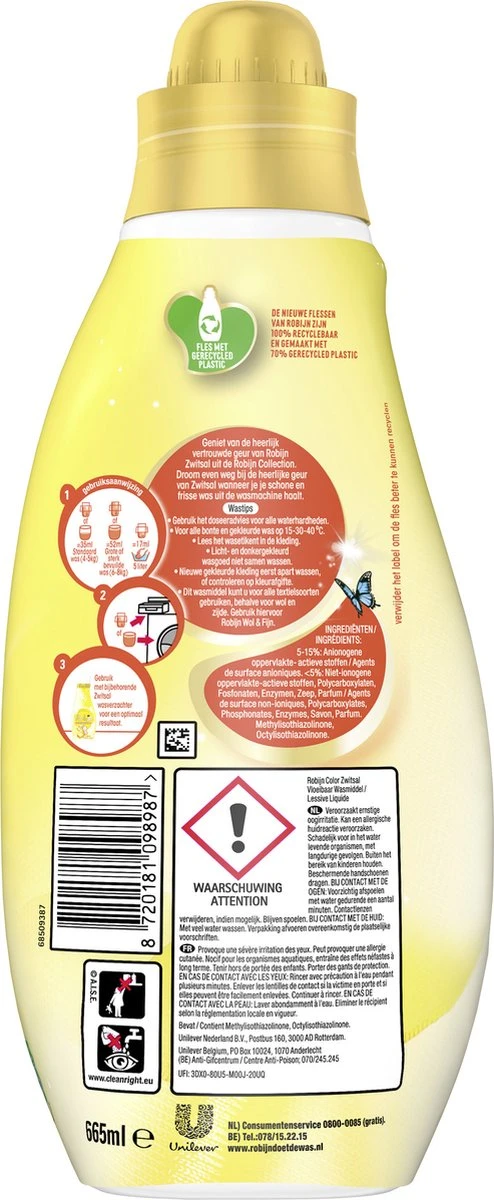 Robijn Perfect Match Zwitsal Wasmiddel En Wasverzachter Pakket - 5 Stuks - Voordeelverpakking - Afbeelding 3