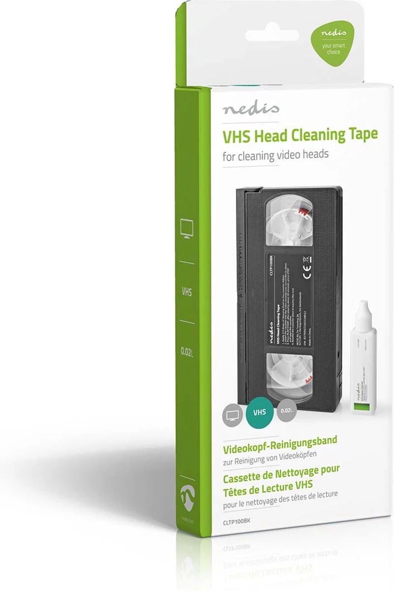Nedis VHS-Reinigingscassette - 20 Ml - VHS-Koppen - Zwart - Afbeelding 9