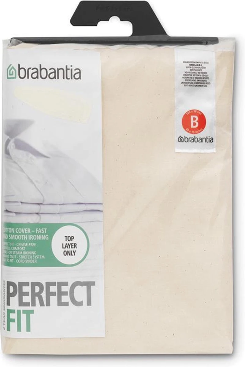 Brabantia Strijkplankhoes B - 124 X 38 Cm - Ecru - Alleen Toplaag - Afbeelding 3