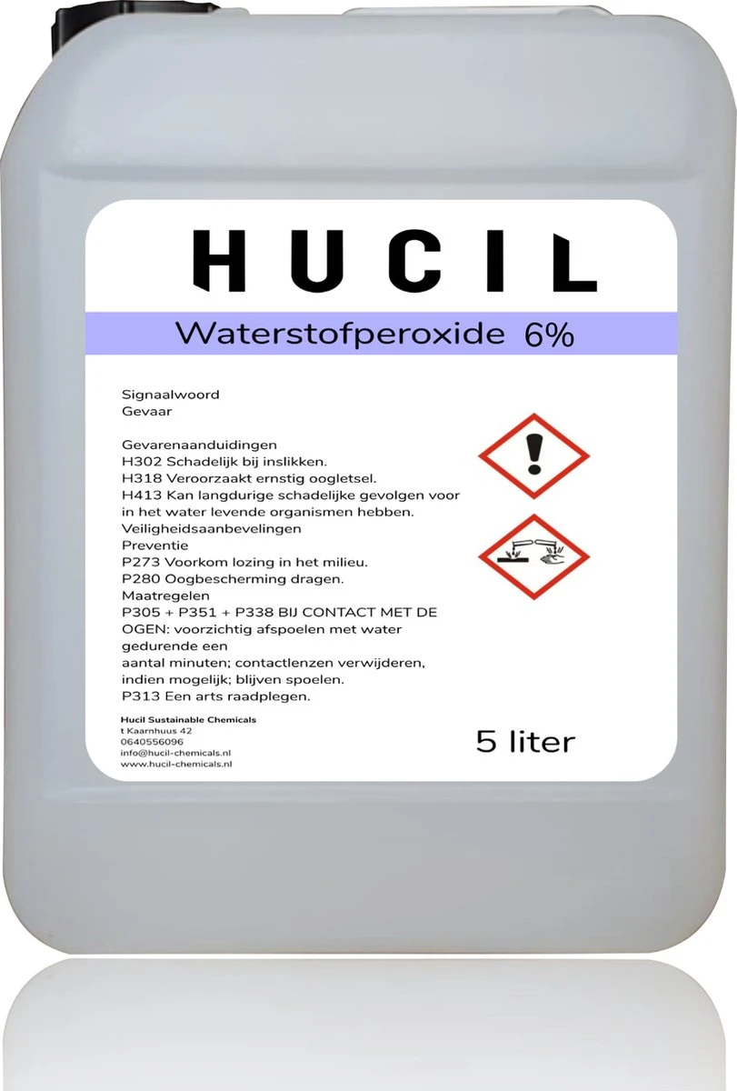 Waterstofperoxide 6% - Zuurstofwater 6 % - 5 Liter