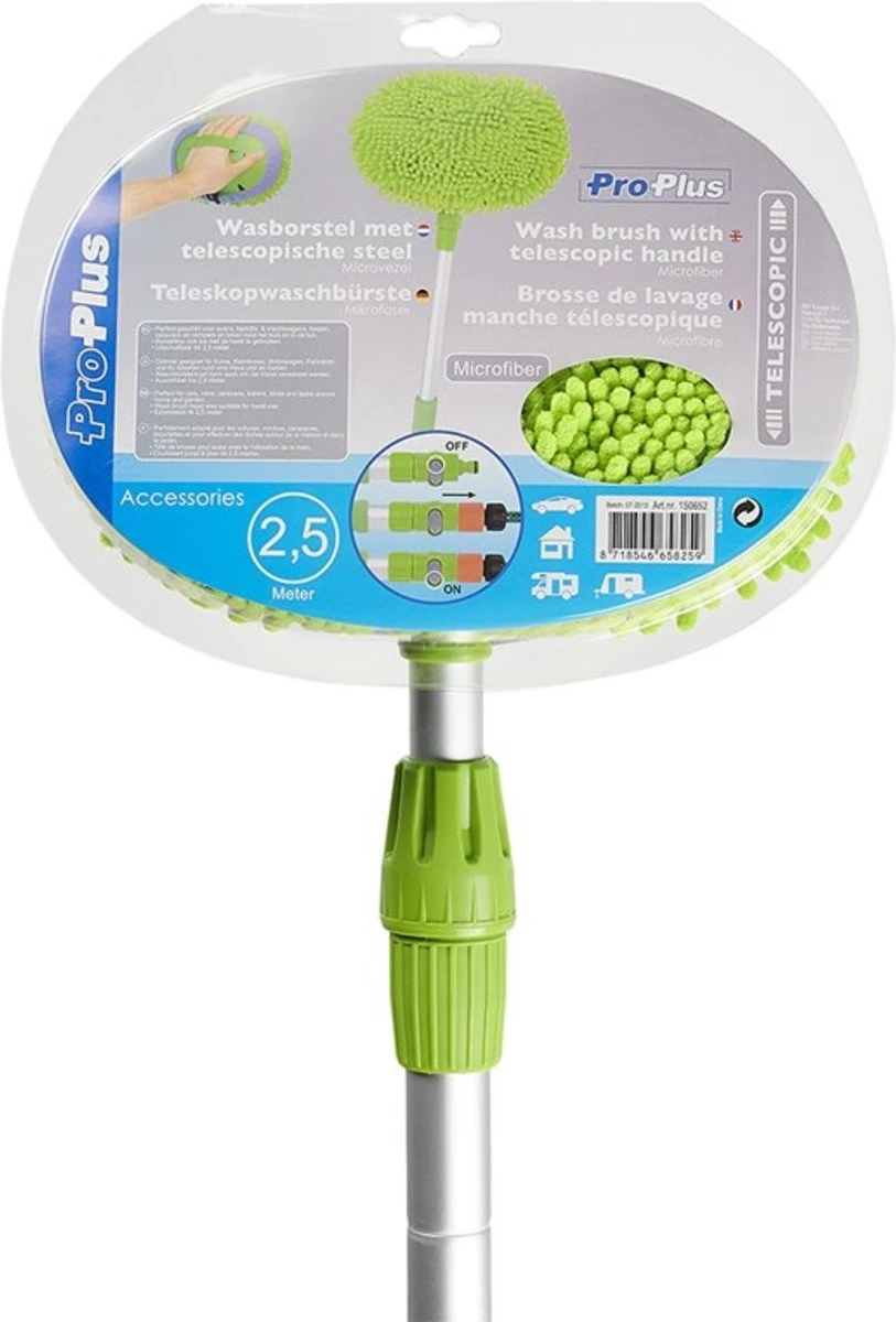 PROPLUS Pro Plus Wasborstel Chenille - Telescopische Steel - Uitschuifbaar Tot 2.50 Meter - Afbeelding 11